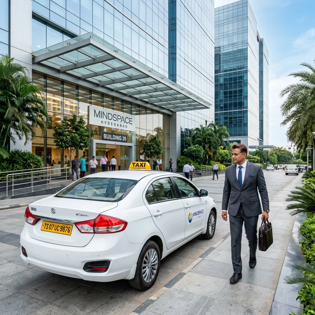 Corporate cab service in Hitech City for office travel